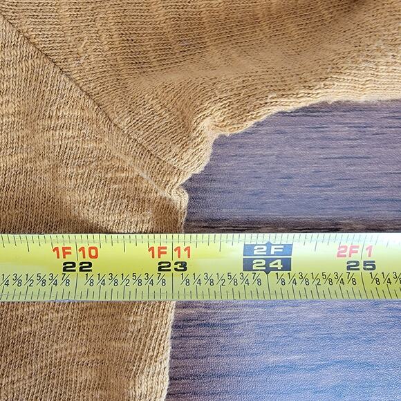 Chalet Boho Tunic Top Boxy Mustard Yellow Sz L USA 100% Cotton Cottage Lagenlook - Picture 3 of 7